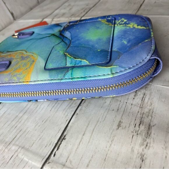 Monarque Blue Marble Crossbody Bag NWT - Picture 5 of 12